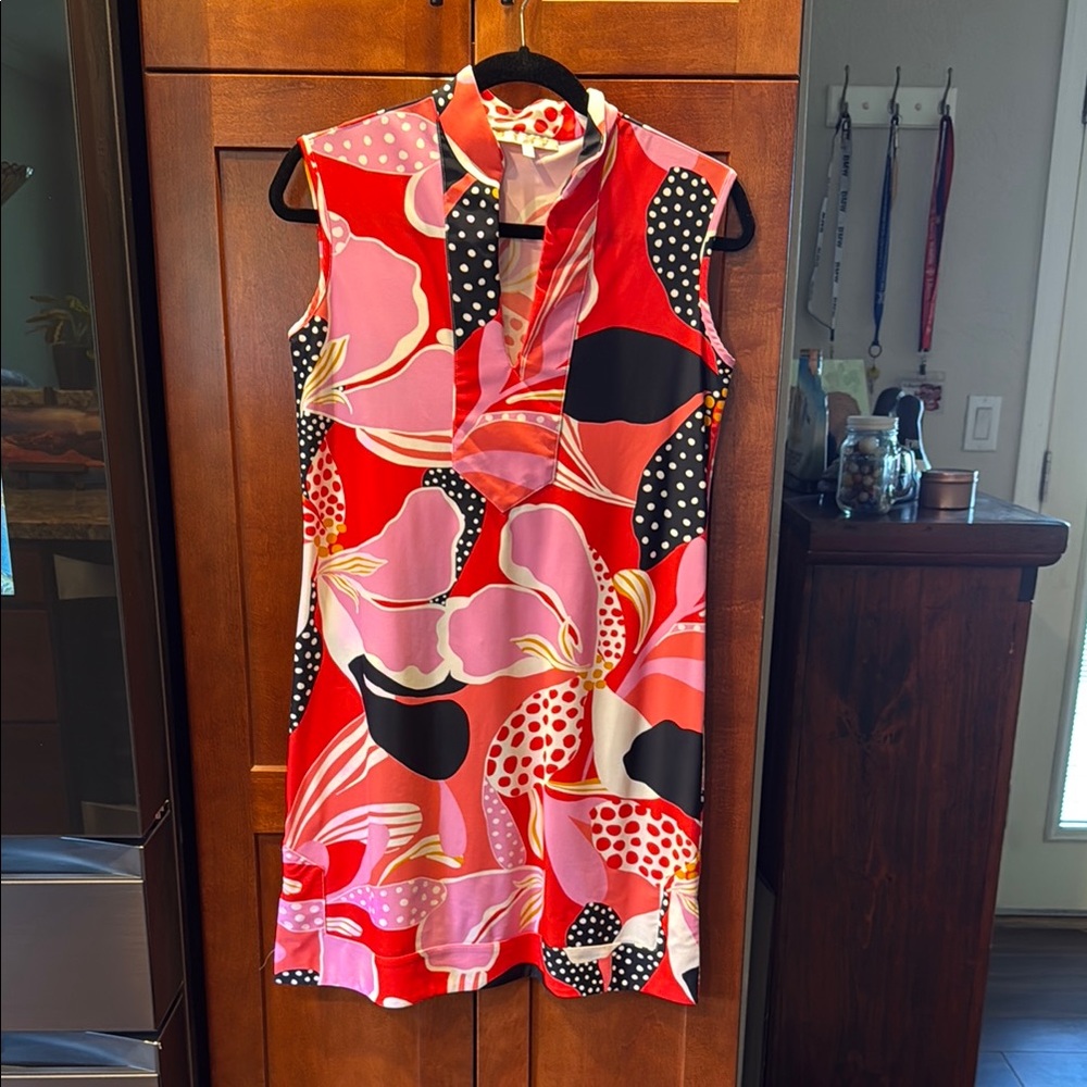 Jude Connolly Vibrant Sleeveless Dress with Bold Floral Print size 8